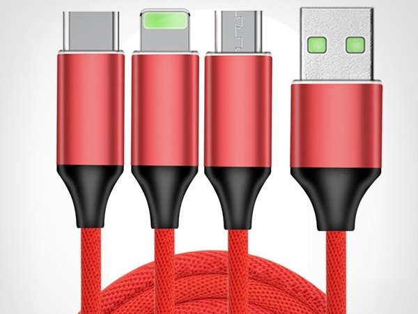 布藝編織一拖三數(shù)據線